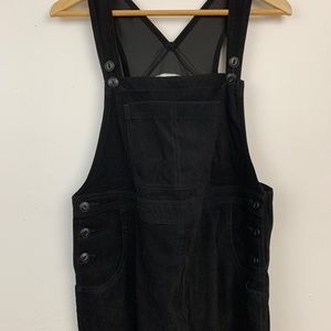 Vintage 90s black maternity overalls